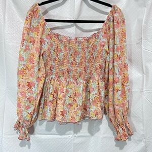 Sugarfox Multicolor Smocked Top